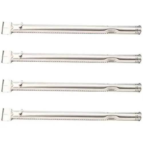 Xhring 4pack Straight Tube Burner, Grilling Corner Pipe Burner for Charbroil, Length 15.9inch