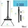 U.S. Art Supply Del Mar 69'' High Aluminum Single Mast Artists Studio Easel and Floor Display Stand - Professional Heavy Duty Adjustable Extra Large Canvas Height Up To 47'' - Palette Holder, Brush Rest