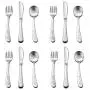 12 Piece Toddler Baby Silverware Set, E-far Stainless Steel Kids Safe Utensils, Training Metal Child Flatware Cutlery Set, Include 4 Small Spoons, 4 Forks, 4 Knives - Dishwasher Safe 12 Piece Toddler Baby Silverware Set, E-far Stainless Steel Kids Safe Utensils, Training Metal Child Flatware Cutlery Set, Include 4 Small Spoons, 4 Forks, 4 Knives - Dishwasher Safe