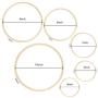 Caydo 6 Pieces Embroidery Hoop Set Bamboo Circle Cross Stitch Hoop Ring 4 inch to 10 inch for Embroidery and Cross Stitch