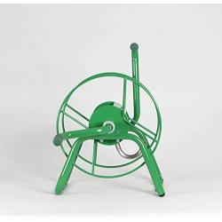 Yard Butler Handy Reel Easy Winding Heavy Duty Metal Garden 75’ Water Hose Reel Low Profile Portable Ground Or Wall Mount– IHR-1GRN Green