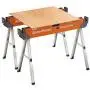 Bora Portamate Speedhorse Sawhorse Pair– Two Pack, Table Stand with Folding Legs, Metal Top for 2x4, Heavy Duty Pro Bench Saw Horse for Woodworking, Carpenters, Contractors, PM-4500T