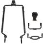 7 8 9 10 inch Lamp Shade Harp Holder,Adjustable Lamp Harp Kit,Fit both Standard Lamp Rod and E26 Light Base UNO Fitter Adapter,with 2 Shade Attaching Finial Top,Black Horn Frame Lampshade Bracket