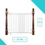 Summer Metal Banister and Stair Safety Baby Gate, White Finish – 32.5” Tall, Fits Openings of 31” to 46” Wide, Extra-Wide Door Opens The Full Width of Your Stairway, Convenient Baby and Pet Gate