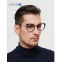 Firmoo Blue Light Blocking Glasses, Anti Eyestrain Anti Headache, Classic Round Computer Glasses for Contact Wearer