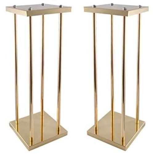 VINCIGANT Gold Wedding Flower Stand Vase Column,Metal Flower Arrangement for Wedding Party Dinner Centerpiece,Event Restaurant Hotel Decoration,Pack of 2