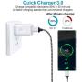Quick Charger 3.0,USB C Type C Charging Cable Cord with Adaptive Fast Wall Charger Compatible Samsung Galaxy S21 Note 20 /S20 FE Ultra 5G S10E S9 S8 Plus,A10e A11 A21 A20 A50 A51 A01 LG K51 Stylo 6