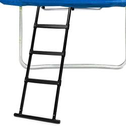 Gardenature Trampoline Ladder-3 Steps Wide-Step Ladder-Black