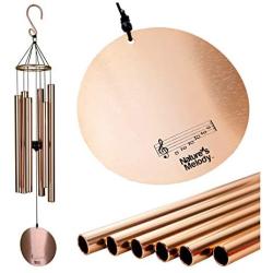 Nature’s Melody Aureole Tunes Wind Chimes – Outdoor Windchime with 6 Tubes Tuned to B Pentatonic Scale, 100% Rustproof Aluminum, Powder Finish & S Hook Hanger for Sympathy, Memorial Gift or Zen Garden