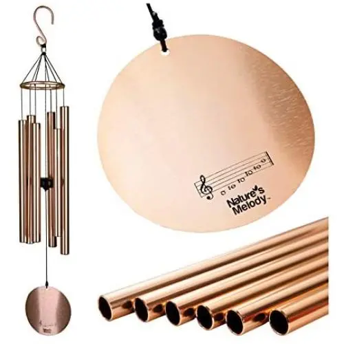 Nature’s Melody Aureole Tunes Wind Chimes – Outdoor Windchime with 6 Tubes Tuned to B Pentatonic Scale, 100% Rustproof Aluminum, Powder Finish & S Hook Hanger for Sympathy, Memorial Gift or Zen Garden Nature’s Melody Aureole Tunes Wind Chimes – Outdoor Windchime with 6 Tubes Tuned to B Pentatonic Scale, 100% Rustproof Aluminum, Powder Finish & S Hook Hanger for Sympathy, Memorial Gift or Zen Garden
