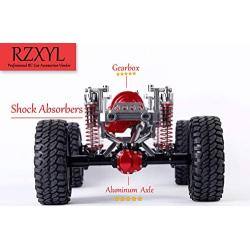 RZXYL Axial SCX10 II Axle Aluminum Alloy Universal Front Axle and Rear Axle for 1:10 Axial SCX10 ii RC Model Crawler Truck Car Upgrades Part(Black)