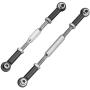 Hobbypark Steel Turnbuckles and Aluminum Camber Links Rod Ends Toe Links Set Linkage for Arrma 1/8 Typhon Mega 4x4 Option Parts (6PCS) (Black)