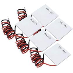 Aideepen 5PCS TEC1-12703 12V 3A Thermoelectric Heatsink Cooler Cooling Peltier Plate Module 40x40mm 27W