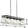 Briarwood Collection Whitewashed Five-Light Farmhouse Linear Chandelier Briarwood Collection Whitewashed Five-Light Farmhouse Linear Chandelier