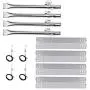Hisencn BBQ Grill Replacement Pipe Burner and Stainless Steel Heat Plates Tent Sheid Replacement Kit for Home Depot Nexgrill 720-0830H, 720-0830D Gas Grill Hisencn BBQ Grill Replacement Pipe Burner and Stainless Steel Heat Plates Tent Sheid Replacement Kit for Home Depot Nexgrill 720-0830H, 720-0830D Gas Grill