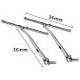 Rc Car Part, Left & Right Metal Windshield Wiper for 1/10 Traxxas Trx4 Rc Car Decoration, Pair of Simulated Full Metal Wiper Wipers (Silver)