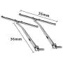Rc Car Part, Left & Right Metal Windshield Wiper for 1/10 Traxxas Trx4 Rc Car Decoration, Pair of Simulated Full Metal Wiper Wipers (Silver)
