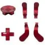 4 pcs Trigger Paddles and 2 Interchangeable D-Pads Metal Stainless Steel Replacement Parts for Elite Series 2 and Xbox one Elite Controllers (Red)