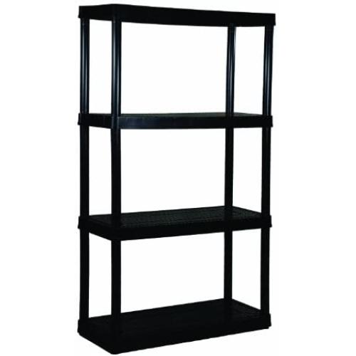 Gracious Living 4 Medium Duty Shelf Unit, 32''X14''X54.5'', Black