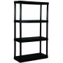 Gracious Living 4 Medium Duty Shelf Unit, 32''X14''X54.5'', Black