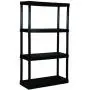 Gracious Living 4 Medium Duty Shelf Unit, 32''X14''X54.5'', Black Gracious Living 4 Medium Duty Shelf Unit, 32''X14''X54.5'', Black