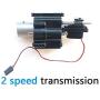 MaxMetal WPL Upgraded 2 Speed Gearbox with Shift Servo Spare Part fo WPL B14 B16 B24 B36 C14 C24 Remote Control Truck