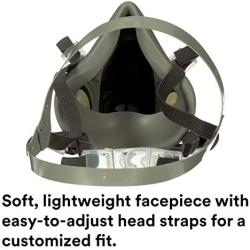 3M Half Facepiece Reusable Respirator 6200, Gases, Vapors, Dust, Paint, Cleaning, Grinding, Sawing, Sanding, Welding, Medium