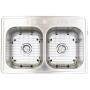 Walter Sinks Stainless Steel Kitchen 13'' x 11 Inch Protector Grids for Sinks Universal Double Bowl Drain Racks Grates Bottom Strainer Center Hole, Silver Walter Sinks Stainless Steel Kitchen 13'' x 11 Inch Protector Grids for Sinks Universal Double Bowl Drain Racks Grates Bottom Strainer Center Hole, Silver