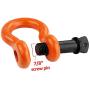 LIBERRWAY Shackles 3/4'' (2 Pack) D Ring Shackle Rugged Off Road Shackles 28.5 Ton (57,000 lbs) Maximum Break Strength with 7/8 Pin Heavy Duty D Ring for Vehicle Recovery, Orange