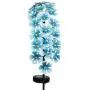 Exhart Hanging Turquoise Hydrangea Yard Stake w/Solar Garden Flower Lights, 24 LED Flower Lights Metal Stake, Outdoor Decor for Garden, Patio & Front Porch, 11'' L x 5'' W x 28'' H