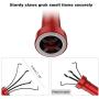 Housolution Grabber Tool Magnetic Four-claw Picker, Bendable Hose Reacher Pickup Sweeper with LED Lights, Flexible Long Handy Reaching Assist Tool for Litter Pick/Home Sink/Drain - Red
