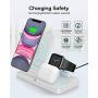 QI-EU Wireless Charger, Qi-Certified Fast Wireless Charging Station for AirPods/Apple Watch Series/iPhone 12/11/11 pro/11 Pro Max/XS/XS Max/XR/8/8 Plus/SE,Adjust Wireless Charging Stand for Samsung