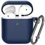 Airpods Case , BELONGME Airpods Silicone Case Cover with Keychain, 360°Protective AirPods Accessories Kits Shockproof Airpods Case Compatible with Apple Airpods 2 &1 (Front LED Visible) Dark Blue