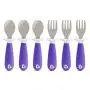 Munchkin Raise Toddler forks and Spoons 6 Piece, Purple Munchkin Raise Toddler forks and Spoons 6 Piece, Purple
