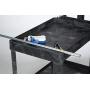 Rubbermaid Commercial Products 2-Shelf Utility/Service Cart, Medium, Lipped Shelves, Ergonomic Handle, 500 Lbs. Capacity, For Warehouse/Garage/Cleaning/Manufacturing (Fg452088Bla)