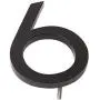 Montague Metal Products MHN-08-6-F-BK1 Floating House Number, 8'' x 5.81'' x 0.375'', Black