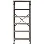 Hombazaar 6-Tier Tall Bookshelf, Vintage Industrial Metal Bookcase Display Rack and Storage Organizer for Living Room, Grey Oak Hombazaar 6-Tier Tall Bookshelf, Vintage Industrial Metal Bookcase Display Rack and Storage Organizer for Living Room, Grey Oak