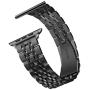 Ayeger Compatible with Apple Watch Band 44mm 42mm Stainless Steel Series 5/4 /3/2 /1 Men,Women Compatible iWatch Metal Link Bracelet (Black1 44mm 42mm)