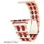 YGTIECS Fashion Apple Watch Band Compatible with Apple Watch 38mm/40mm Stainless Steel with Resin for iwatch Band Series 6 5 4 3 2 1 for Women and Men Rose-Wine Red