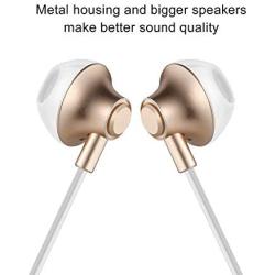 Wired in-Ear Earphones, 3.5mm Metal Housing Earbuds Headphones Best Bass Stereo Headset Compatible with iPhone 6s 6 5s Se 5 5c 4s Plus