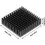 3pcs Aluminum Chipset Heat Radiator Cooling 40mm x 40mm x 11mm, Suitable for nema 17 Stepper Motor heatsink 3pcs Aluminum Chipset Heat Radiator Cooling 40mm x 40mm x 11mm, Suitable for nema 17 Stepper Motor heatsink