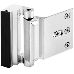 Defender Security Brushed Chrome U 11325 Door Reinforcement Lock – Add Extra, High Security to your Home and Prevent Unauthorized Entry – 3” Stop, Aluminum Construction Finish