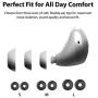 iLuv TB100 Glossy Black True Wireless Earbuds Cordless In-Ear Bluetooth 5.0 with Hands-Free Call MEMS Microphone, IPX6 Waterproof Protection, Long Playtime; Includes Compact Charging Case & 3 Ear Tips