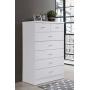 Hodedah HI70DR White Chest of Drawers with Locks