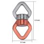 NovelBee 30KN Swing Swivel with 2 Carabiners,360 Degree Free Noiseless Rotation Hanging Accessory (Orange-Gray)