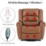 Mecor Power Lift Chair Dual Motor PU Leather Lift Recliner for Elderly Lay Flat Sleeper Recliner with Massage/Heat/Vibration/Remote Control Living Room Chair