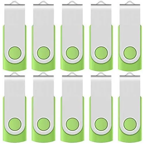 Enfain 256MB USB Flash Drive, 10 Pack, Green Enfain 256MB USB Flash Drive, 10 Pack, Green