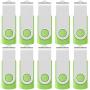 Enfain 256MB USB Flash Drive, 10 Pack, Green