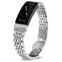 Shangpule Compatible for Fitbit Inspire HR / Inspire 2 / Inspire Bands , Stainless Steel Metal Replacement Wrist Band for Fitbit Inspire Women Man Large Small (Silver)