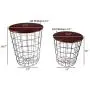 Lavish Home Nesting End Tables with Storage (Cherry) Lavish Home Nesting End Tables with Storage (Cherry)